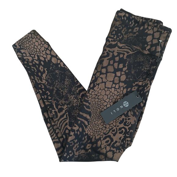 Noli Active Mirage Legging Black & Bronze Animal Print NEW - Picture 1 of 6